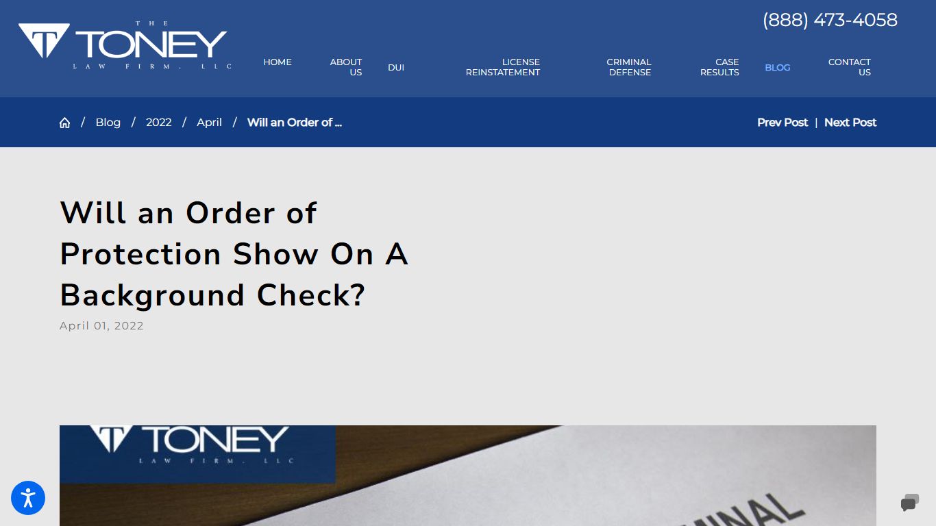 Will an Order of Protection Show On A Background Check? - The Toney Law ...